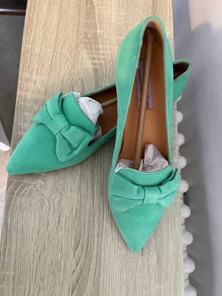 Brand New - Copenhagen Shoes - Spring Green Leather Flats