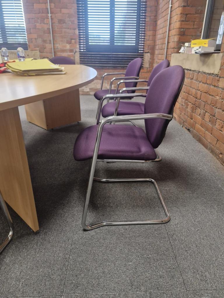 Cantilever stackable meeting chairs (20 available) Plastic stacking chairs (300 available)
