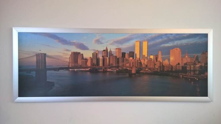 Iconic Image of New York City Twin Towers Canvas Wall Art Picture,