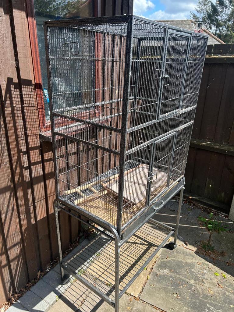 Large bird cage with stand 