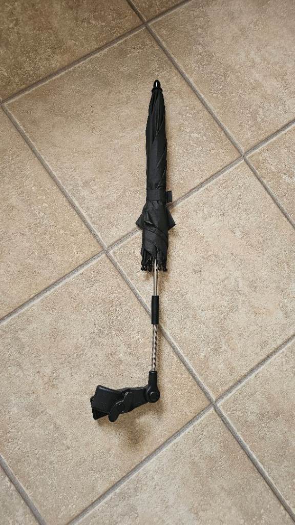 Black Umbrella with Handy Pram Mount