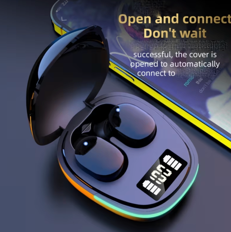Wireless Earbuds Bluetooth LED Display Touch Control In-Ear Design iOS Android