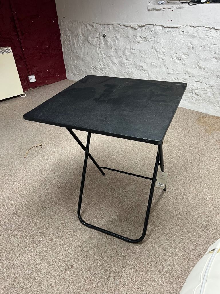 image for Black fold-up table – lightweight & handy