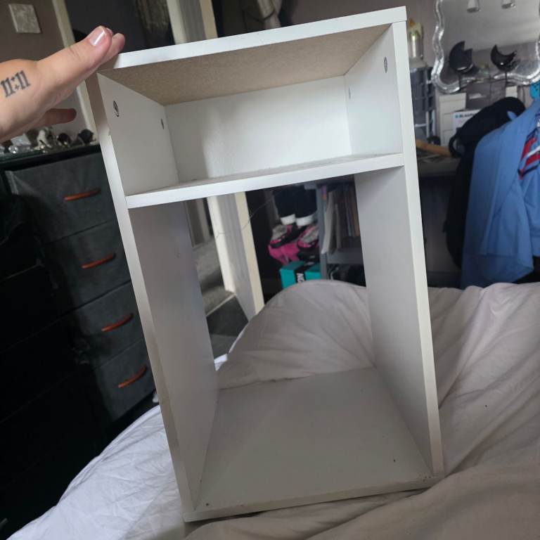 Shelf unit cabinet white cube storage shelfs white 50cm x 30cm