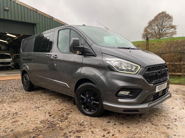 2019 FORD TRANSIT CUSTOM 320 130BHP LWB L2 LIMITED GREY CREW VAN **NO VAT**