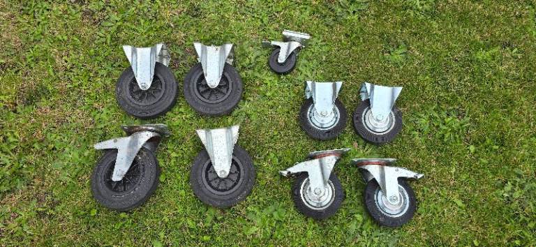 Assorted Heavy-Duty Swivel Castor Wheels - Various Sizes