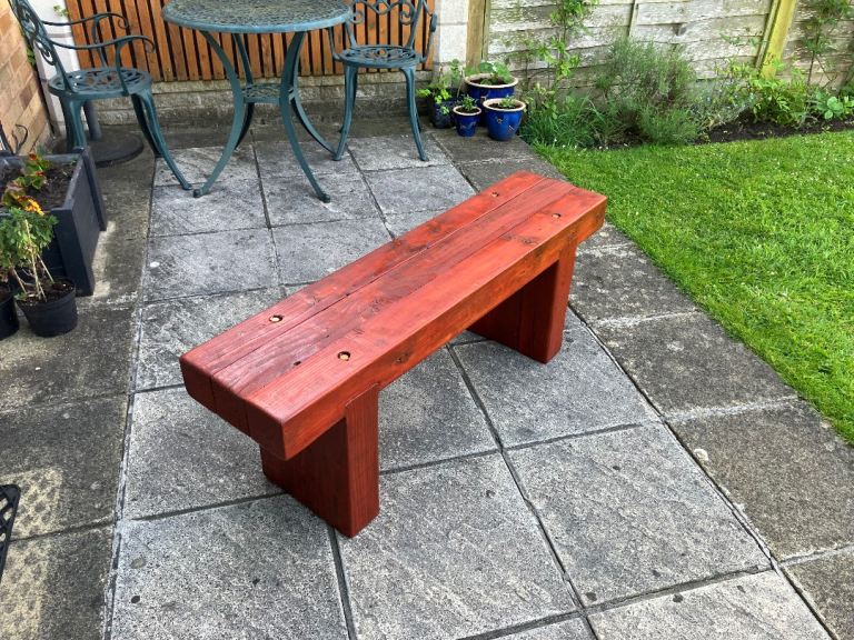 Rustic outdoor bench