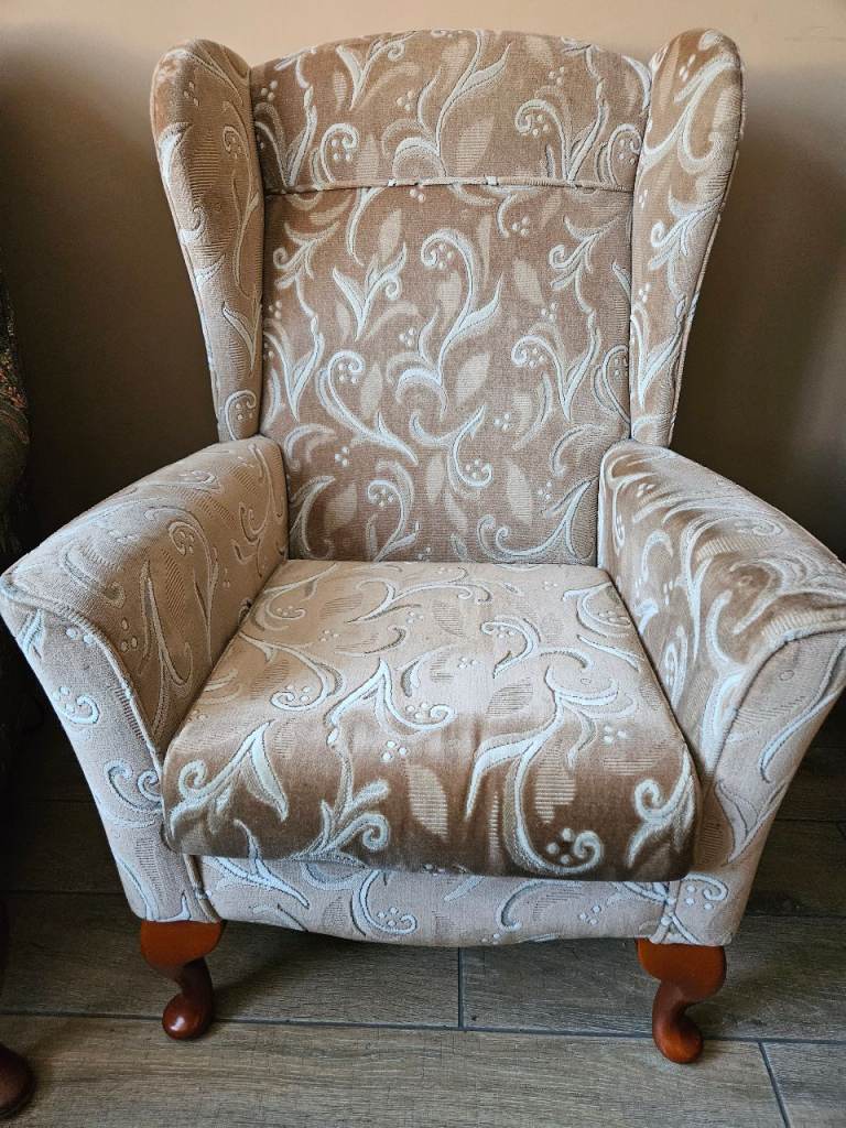 High backed wing chair 