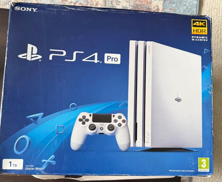 Playstation 4 Pro Glacier White Console plus 8 Games