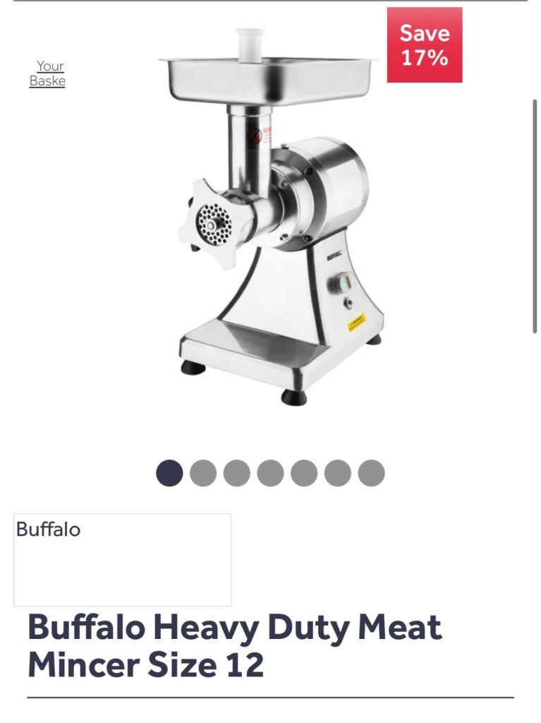 Meat mincer buffalo size 12 brand new never used 