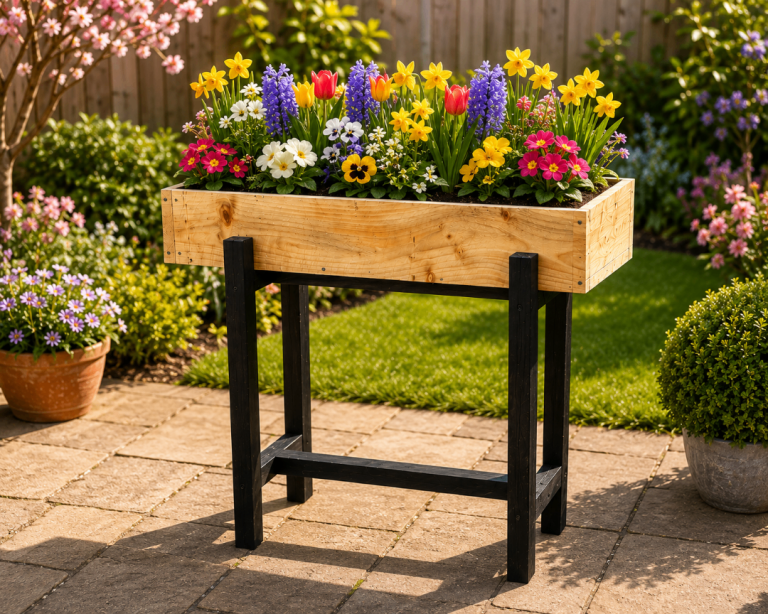 Handmade Raised Wooden Garden Planter