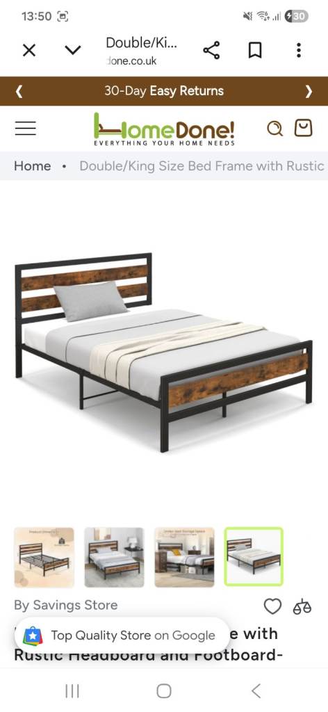 NEW IN BOX Dble bed frame £45. 