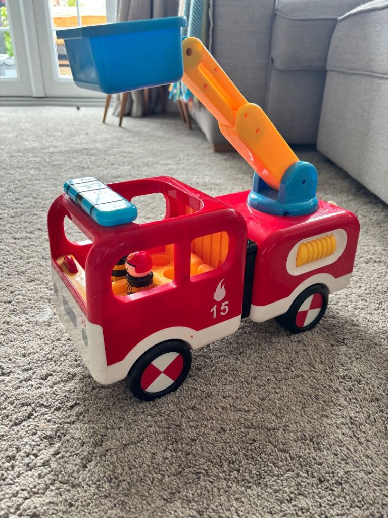 Kids Fire Engine Toy with Crane