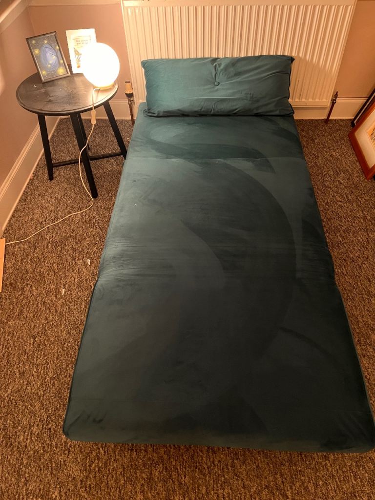 Lovely Green Velvet Futon 