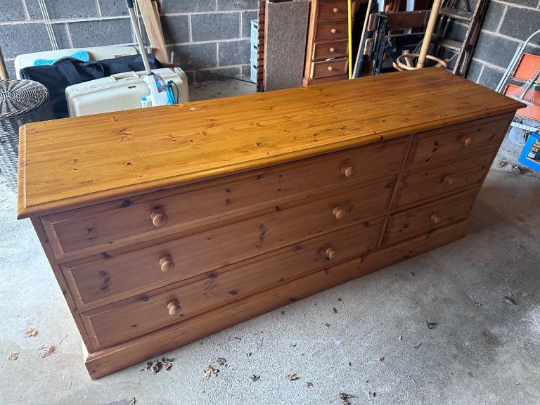SOLD- Pine Chest of Drawers with 7 Drawers – Good Condition