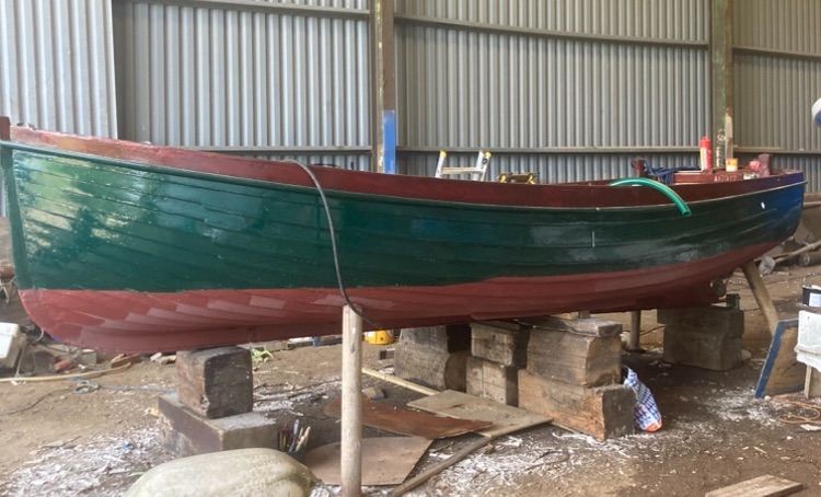 19 foot Boat - Clinker Wooden Launch - Clifford Adams of Looe