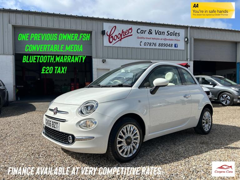 2016 Fiat 500 1.2 Lounge 2dr CONVERTIBLE Petrol Manual