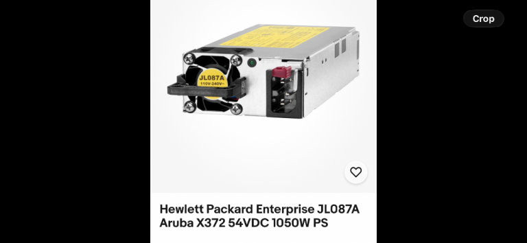 Hewlett Packard Enterprise JL087A Aruba X372 Power Supply
