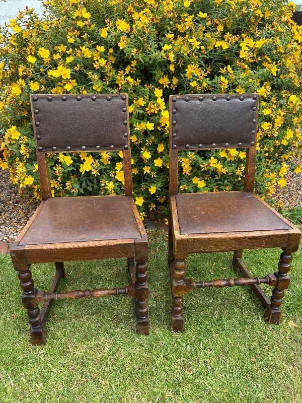 Pair of vintage wooden chairs