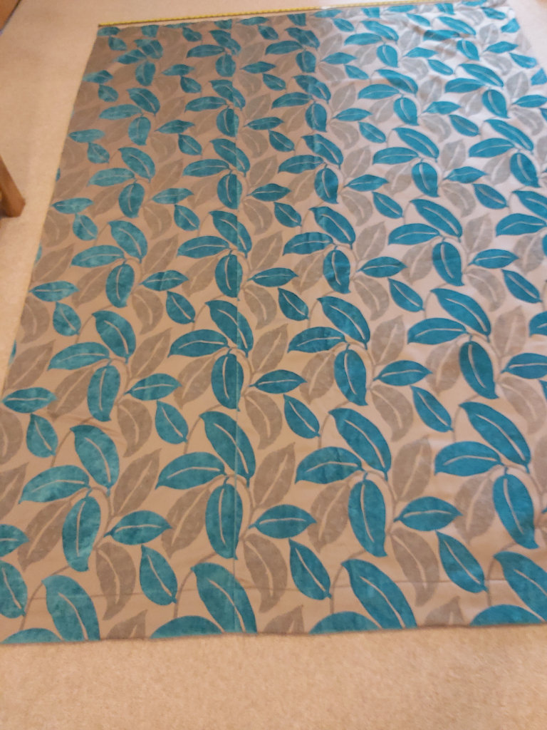 Heavy duty made to measure teal and bronze curtains