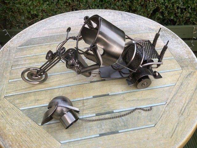Trike novelty metal wine bottle holder