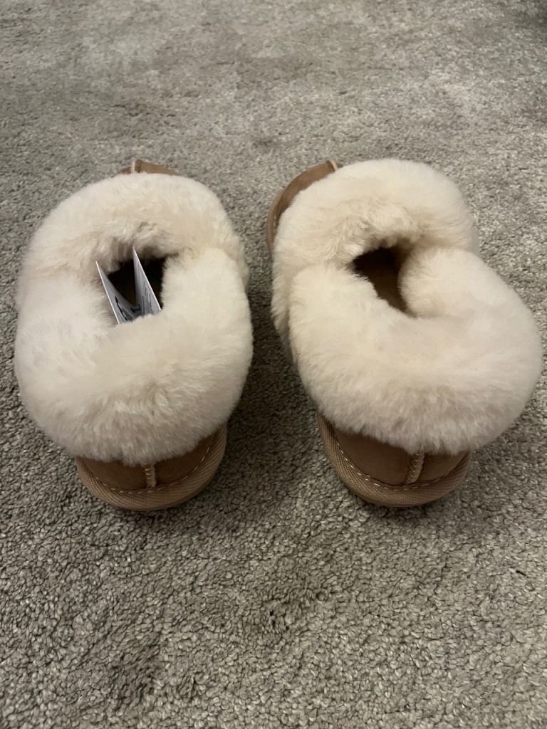 John Lewis new sheepskin size 3 slippers. Cost £59