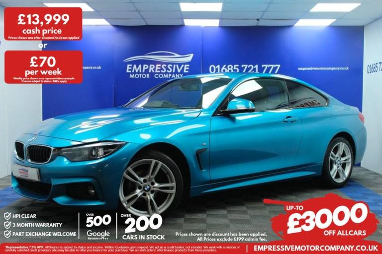 2018 18 BMW 4 SERIES 2.0 420I M SPORT COUPE 2DR PETROL AUTO XDRIVE EURO 6 (S/S) 