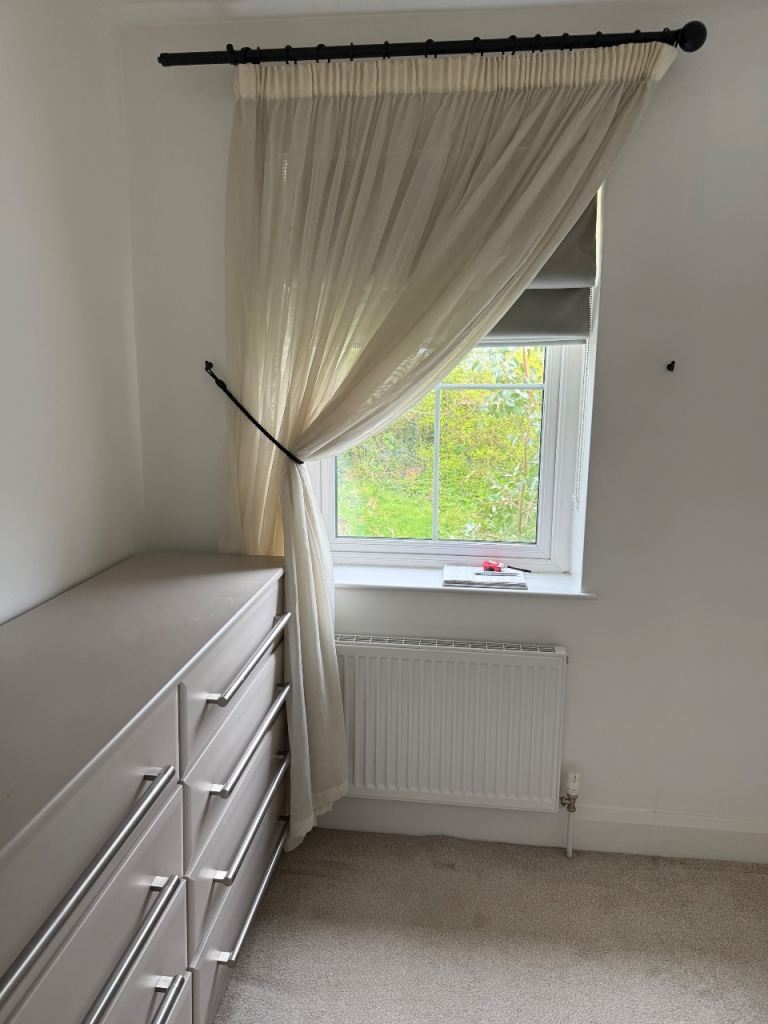 Cream Voile Curtain – Good Condition