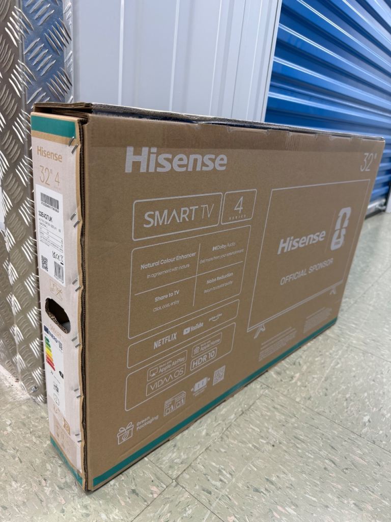 Brand new Hisense 32 inch 32E4QTUK FHD Smart LED TV with Freely - Dolby Audio