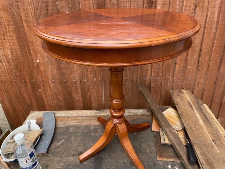Round Wooden Side Table