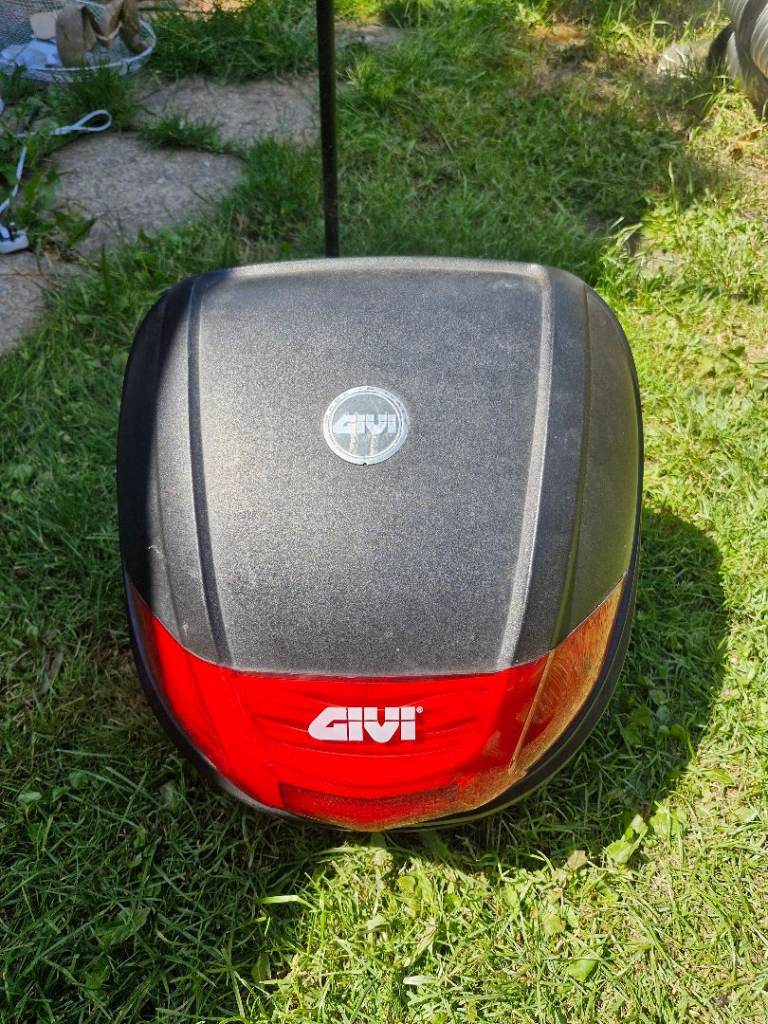 Motorbike helmet top box