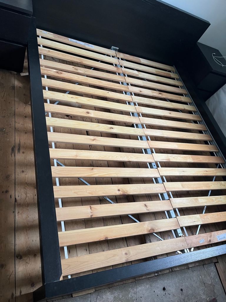IKEA Euro King Bed Base and side cabinets