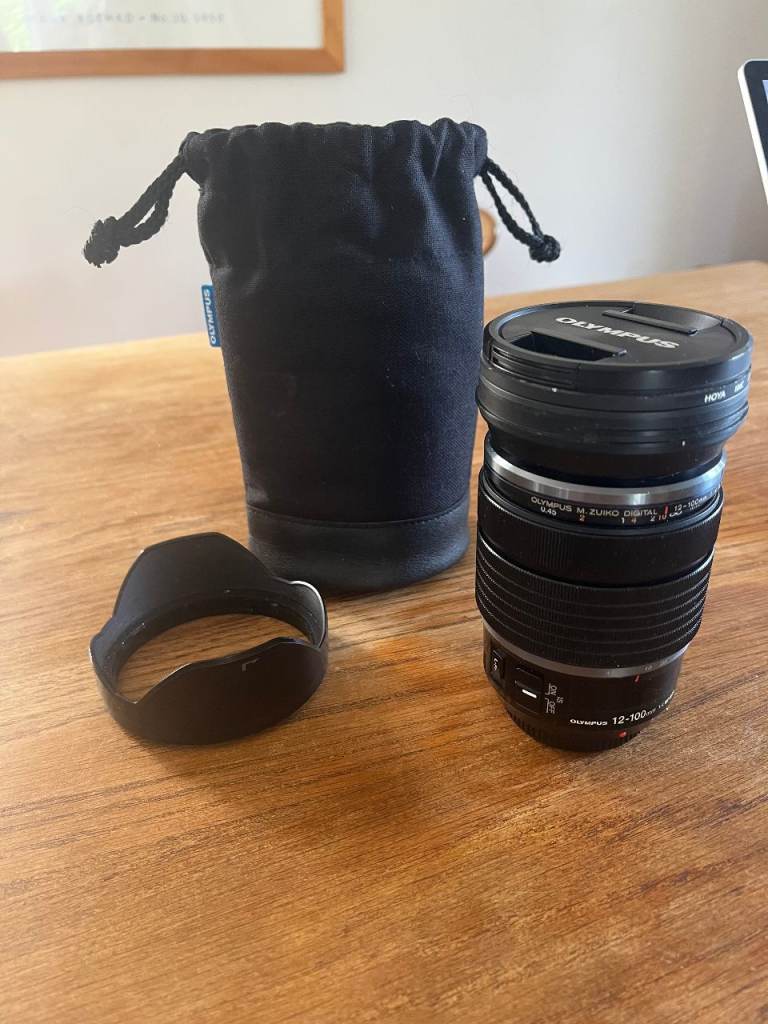 Olympus M.Zuiko Digital ED 12-100mm Lens with Hood & Pouch