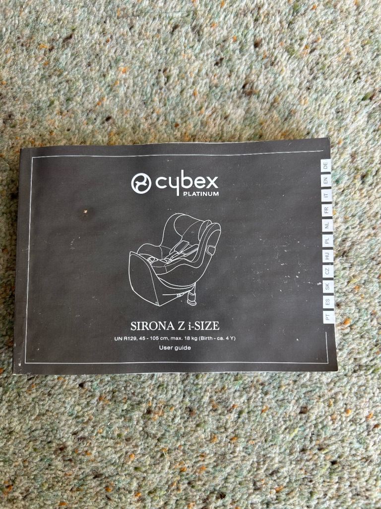 Cybex Sirona Z i-size 360 rotating car seat and Z 360 rotating isofix base