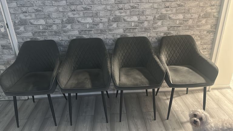 Velvet chairs Dark Grey