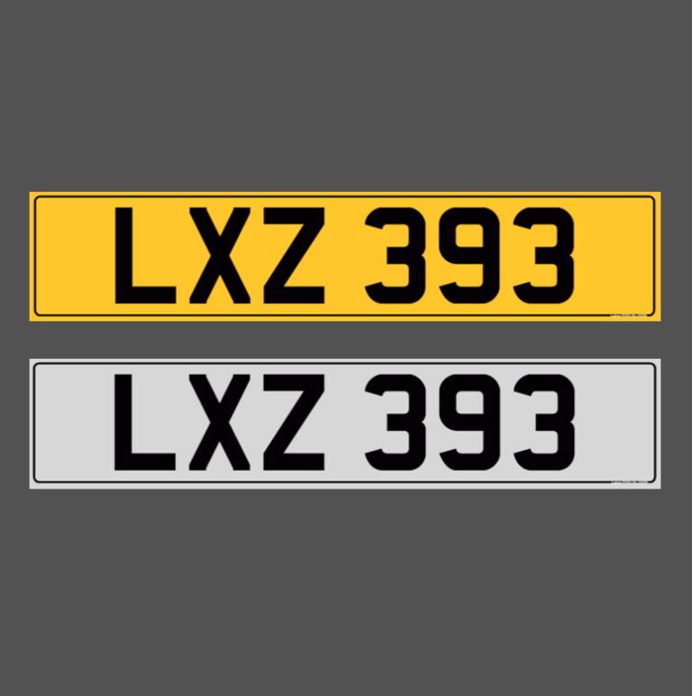 LXZ 393 - Dateless Cherished Registration Number Plate