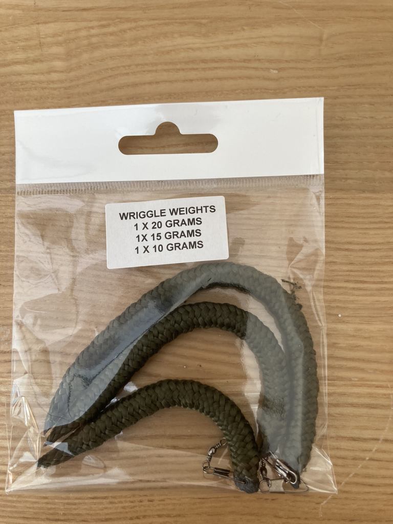 3 ASSORTED WRIGGLE WEIGHTS FOR SALMON & TROUT RIVER FISHING
