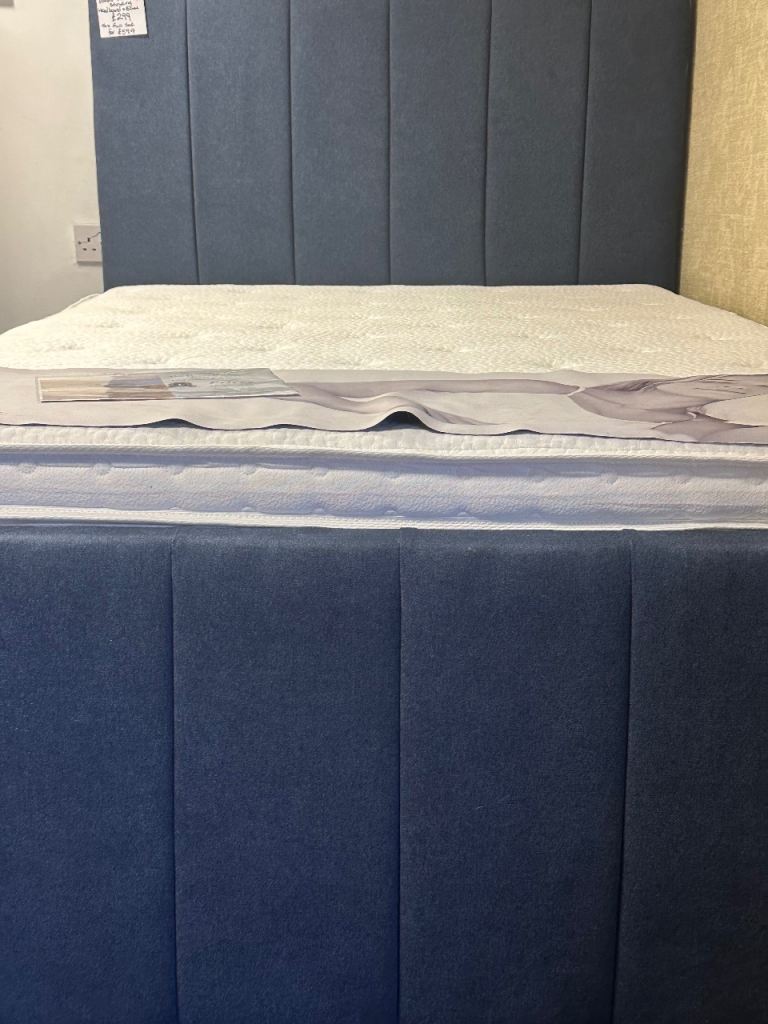 Blue double bed frame NEW 