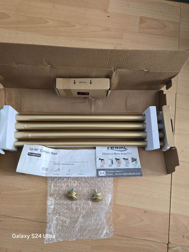 New Gold Curtain Rod – Extendable