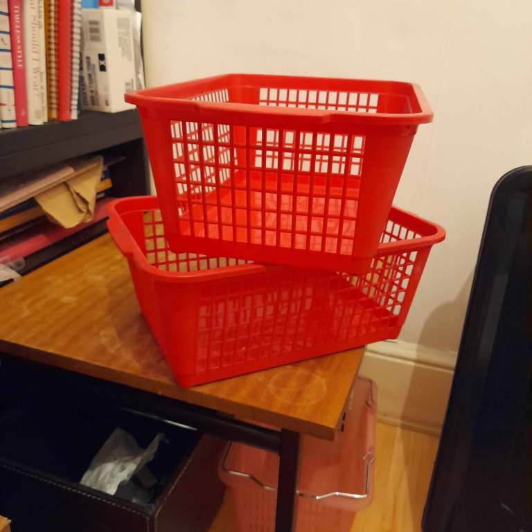 2 Small Plastic Baskets