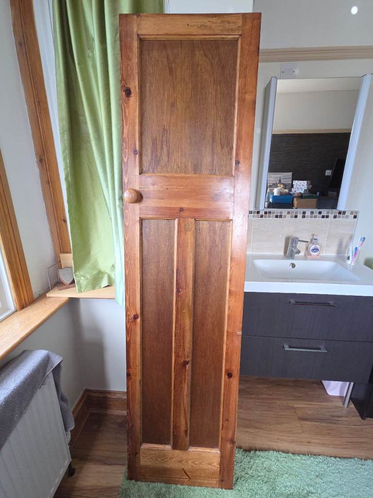 Carpenter built solid wood replica door, suits cupboard or store 1930s style panels