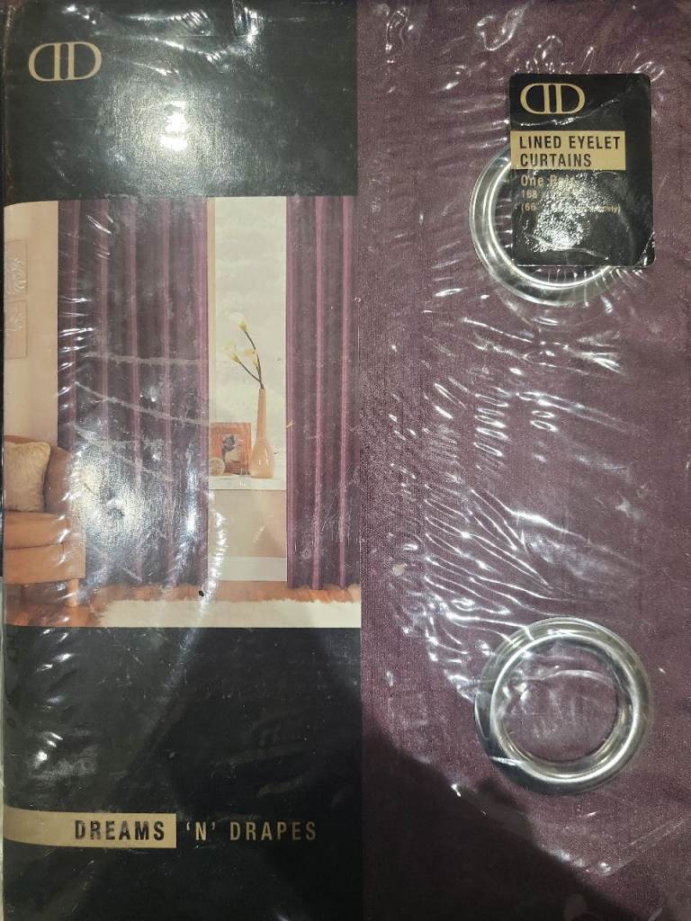 Curtains - Purple 66' x 90' Lined Eyelet