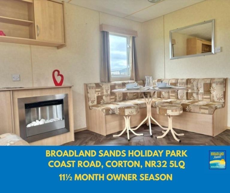 CHEAP STATIC CARAVAN FOR SALE AT BROADLAND SANDS - 11.5 MONTH OWNER SEASON!