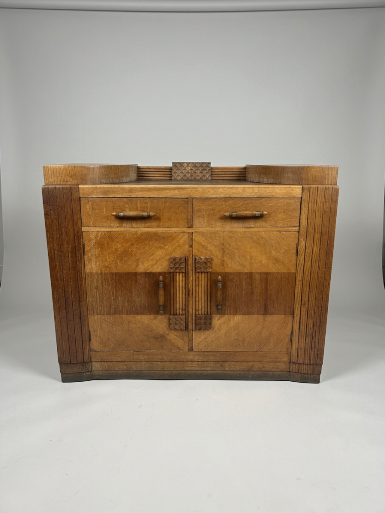 Vintage Wooden Sideboard with Drawers and Cupboards