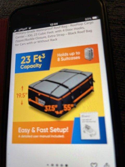 Military-Grade 100% Waterproof Roof Bag