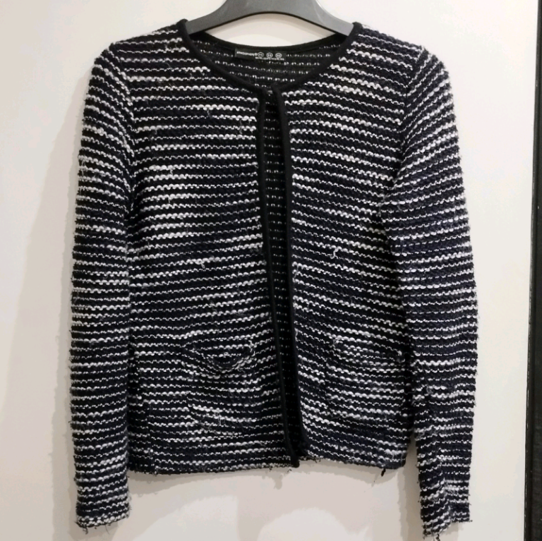 Primark navy/white stripe cardigan, size XS