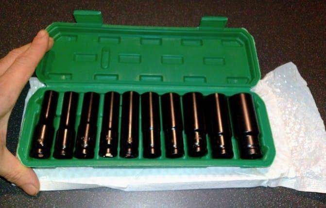 Brand new 1/2" 10pcs 10-24mm high impact socket set 