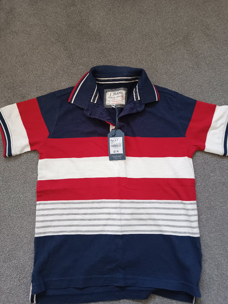 Jasper Conran- boys striped polo - aged 6-7 years