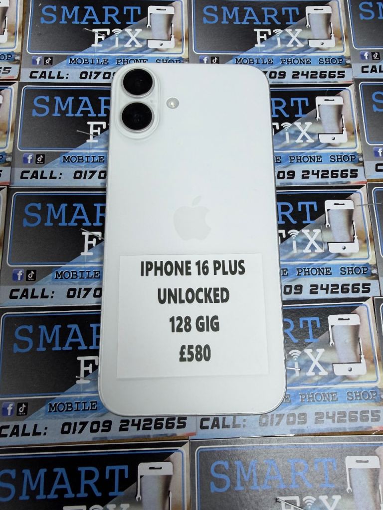 IPHONE 16 PLUS (UNLOCKED) (128 GIG) (WHITE) (WARRANTY)