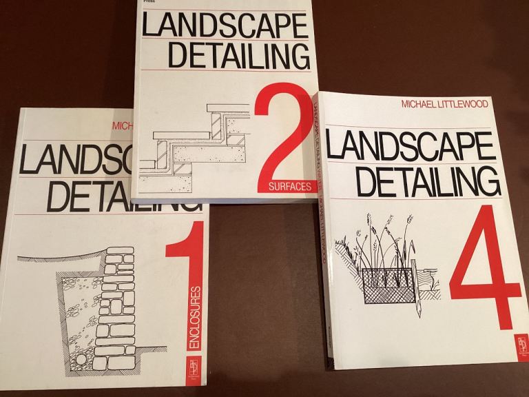 Landscape Detailing Books by Michael Littlewood – Set of 3: Water, Enclosures and Surfaces.